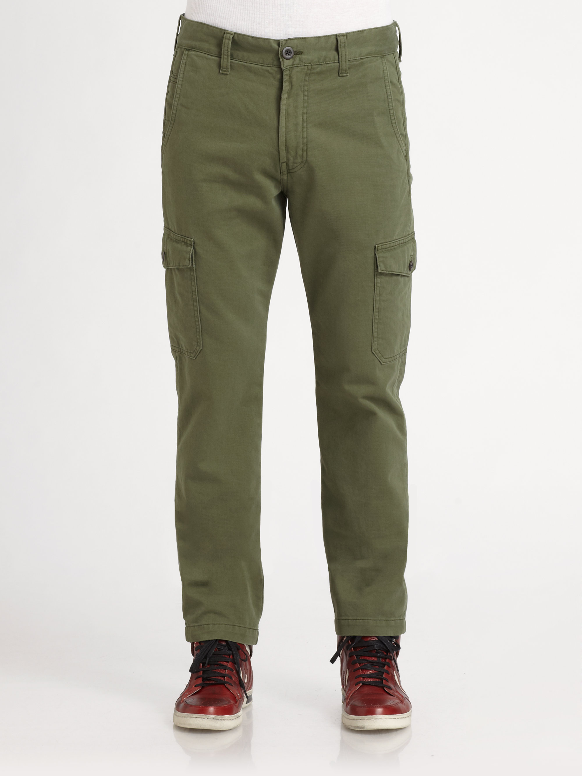 7 For All Mankind Chino Twill Pants in Green for Men (military green ...