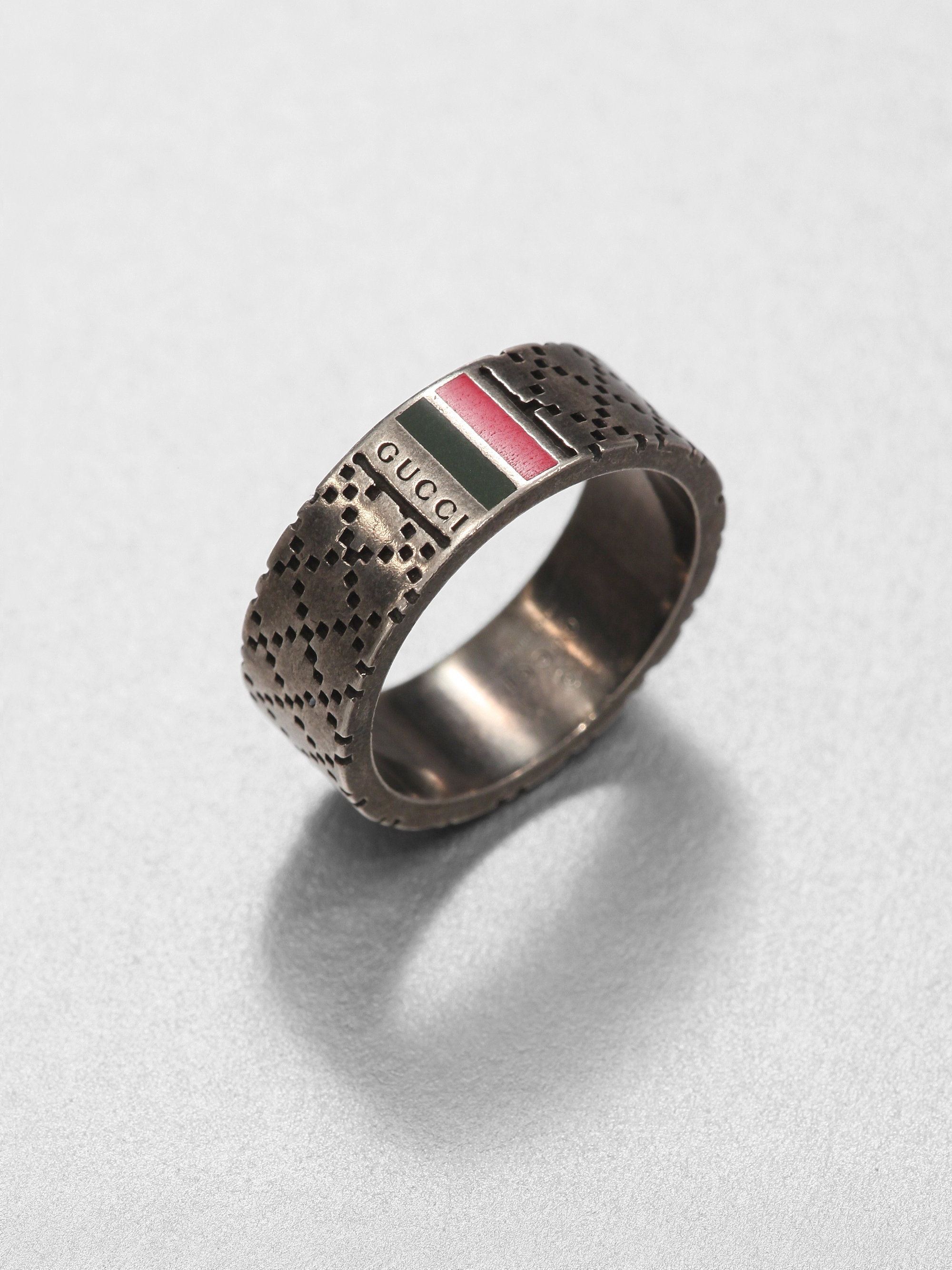 Gucci Sterling Silver Ring in Metallic for Men Lyst