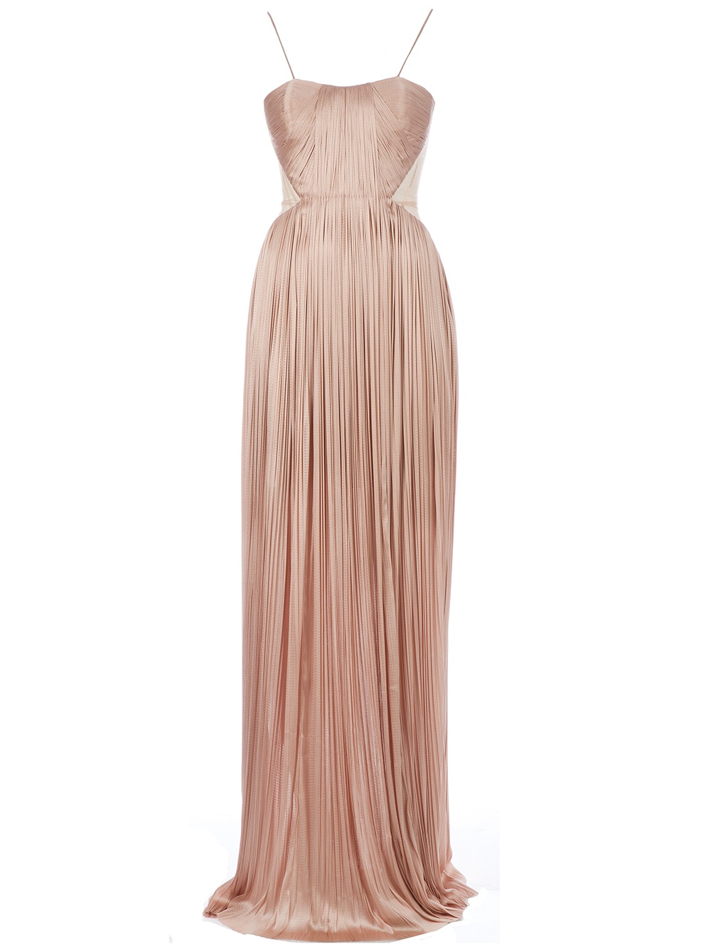 Maria lucia hohan Long Ruched Pleated Dress in Pink | Lyst