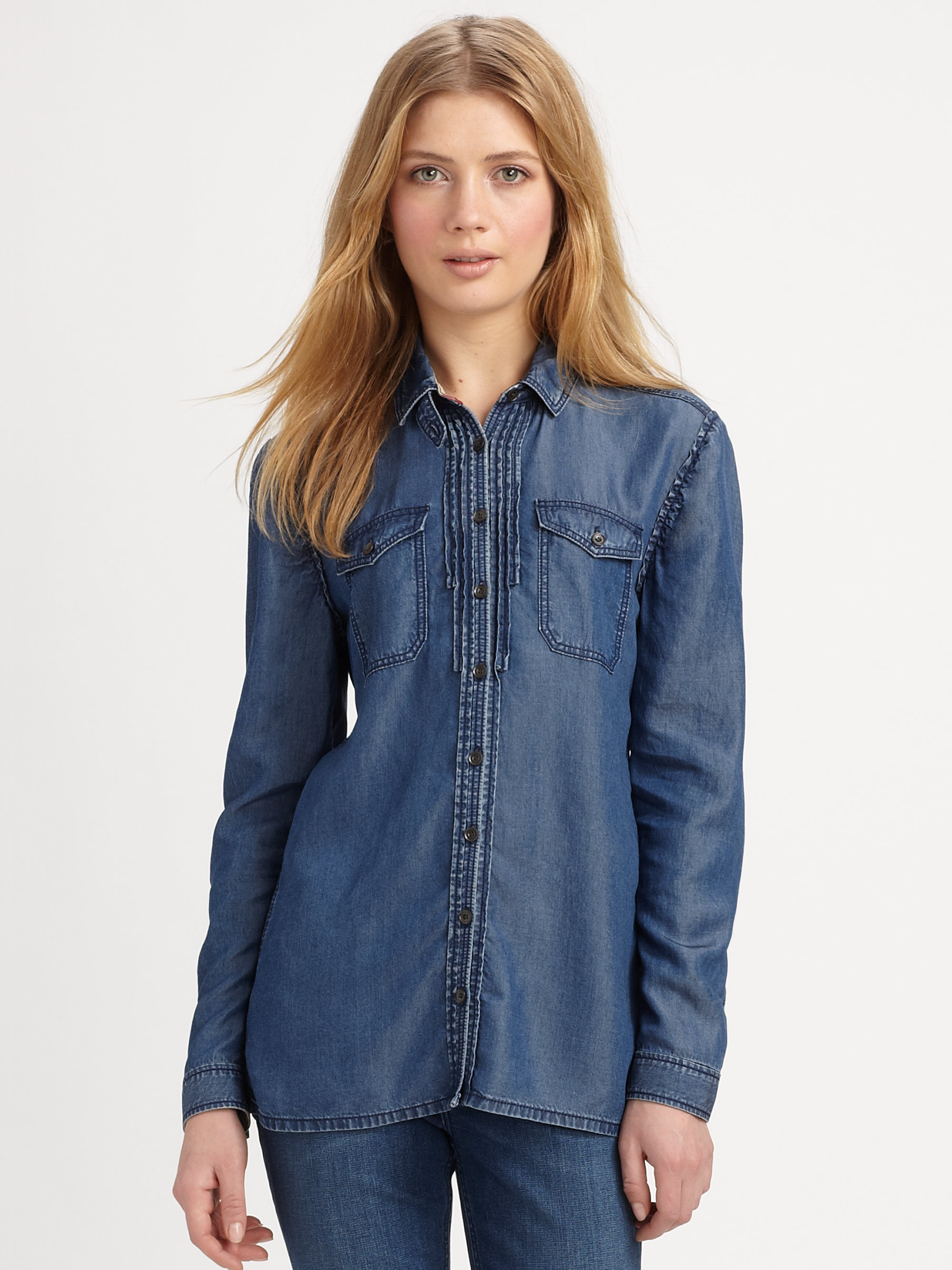 burberry brit denim shirt