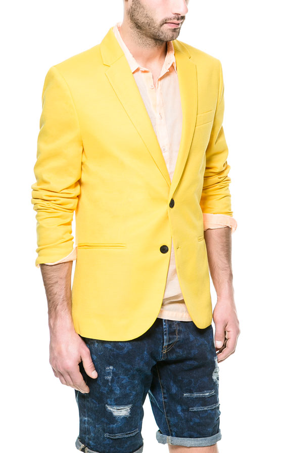 zara yellow shirt men