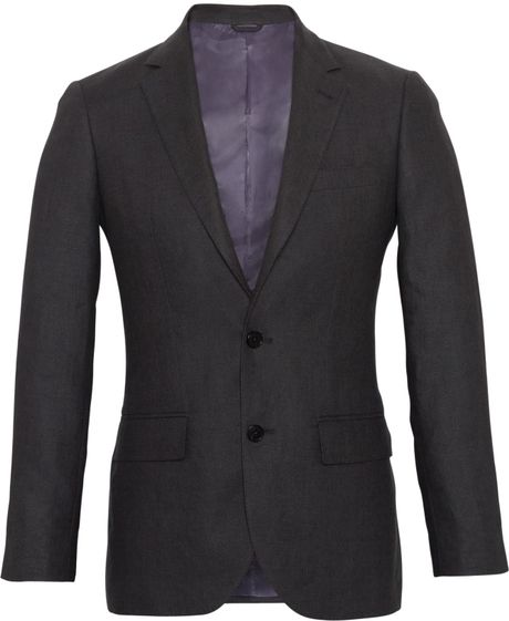 Club Monaco Grant Linen Suit Jacket in Black for Men (marshwater) | Lyst