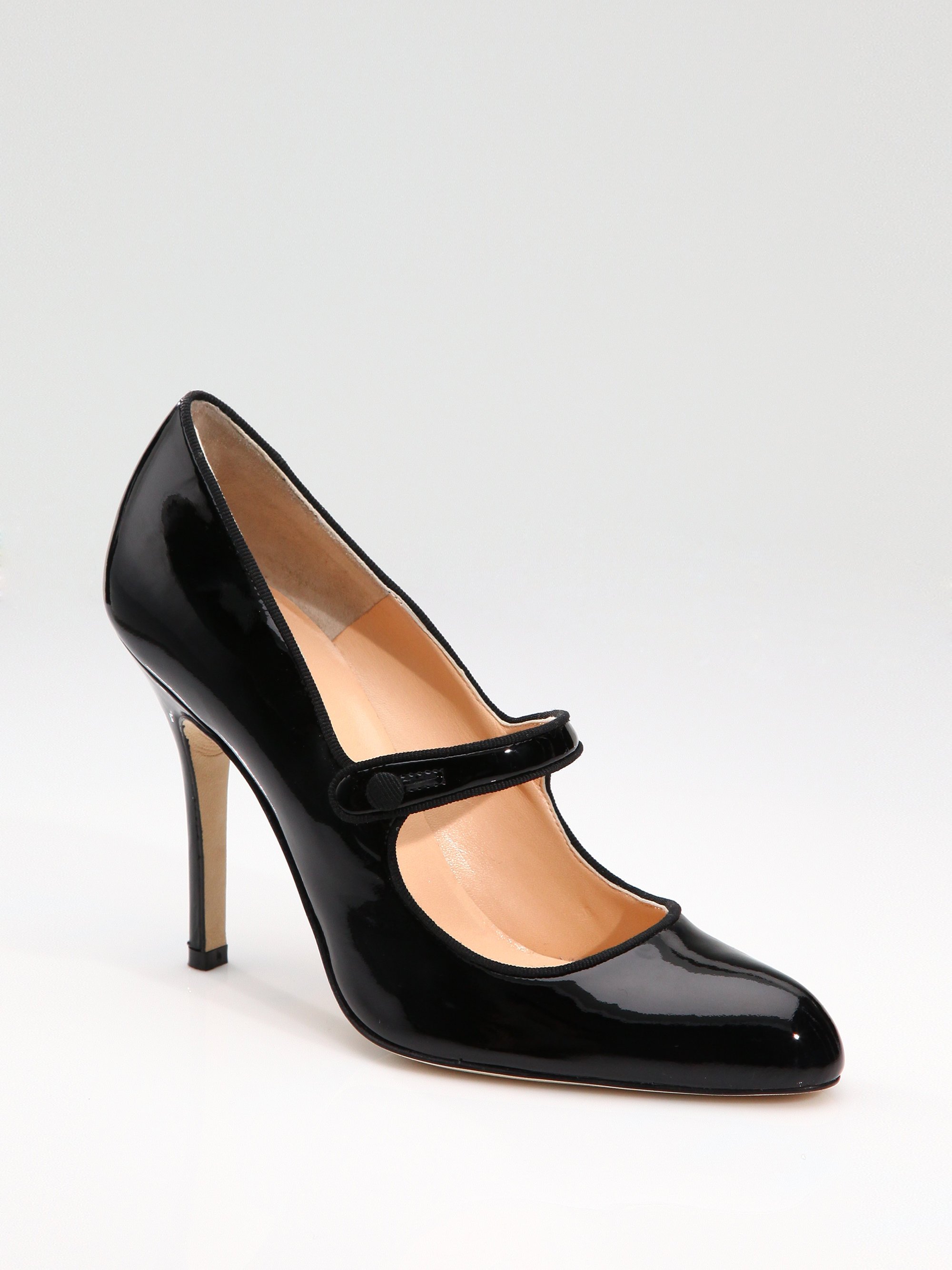 Lyst - Manolo Blahnik Campy Patent Leather Mary Jane Pumps 