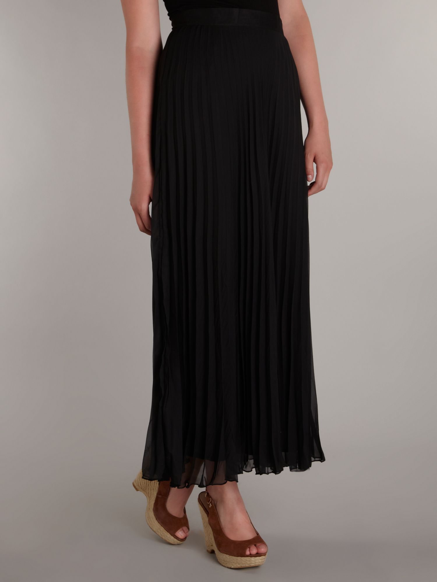 Sodamix Long Ruffle Maxi Skirt in Black | Lyst