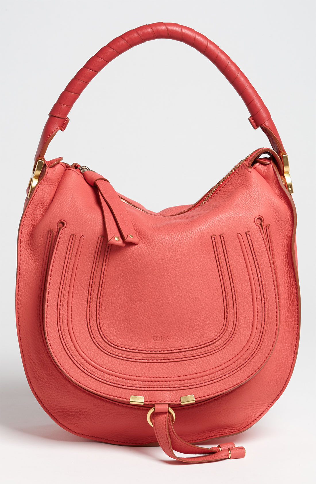 Chlo Marcie Medium Leather Hobo in Pink (end of color list ...  