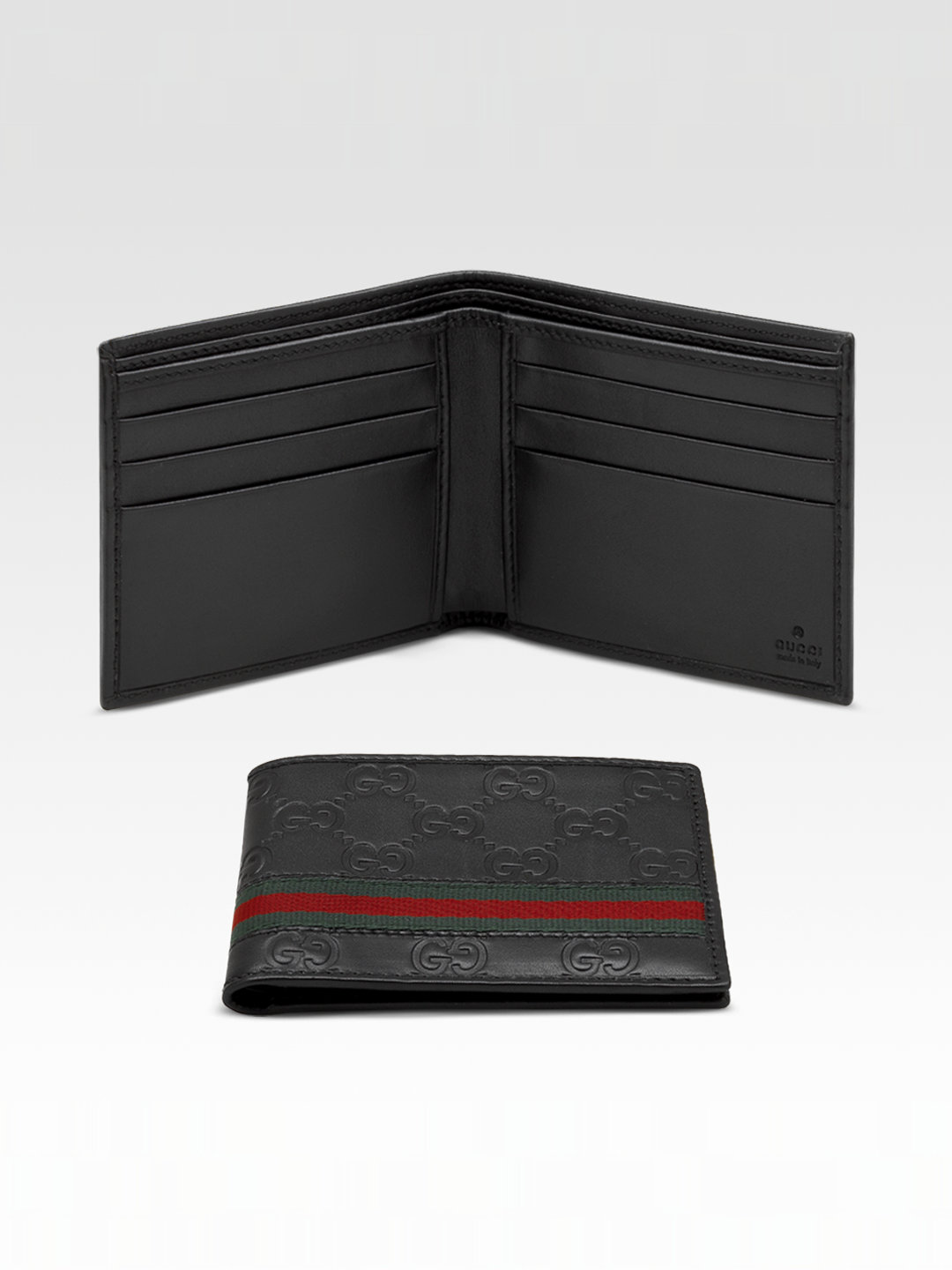 Gucci Bi-fold Wallet in Black for Men | Lyst