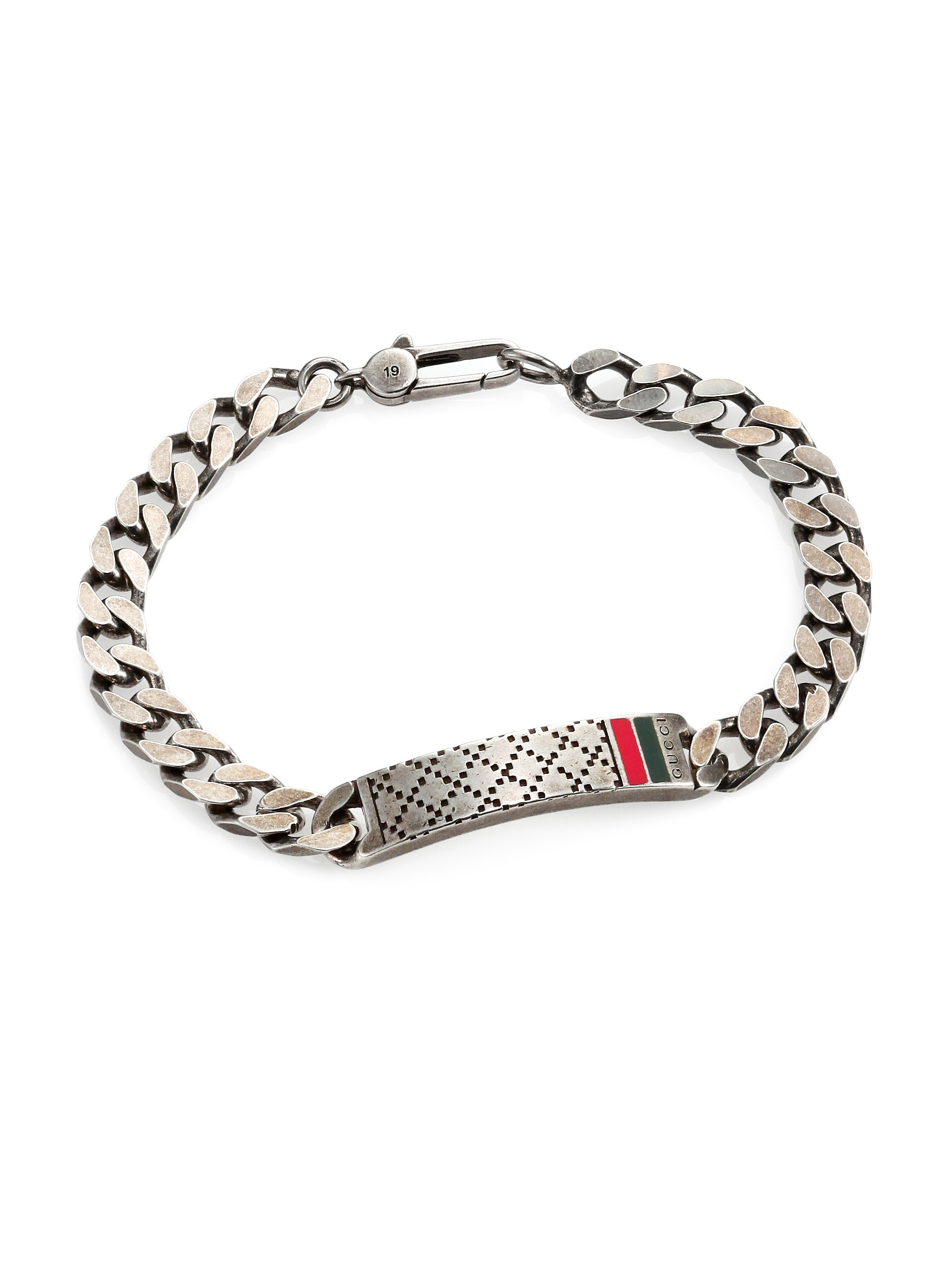 Gucci Sterling Silver Bracelet in Metallic for Men - Lyst