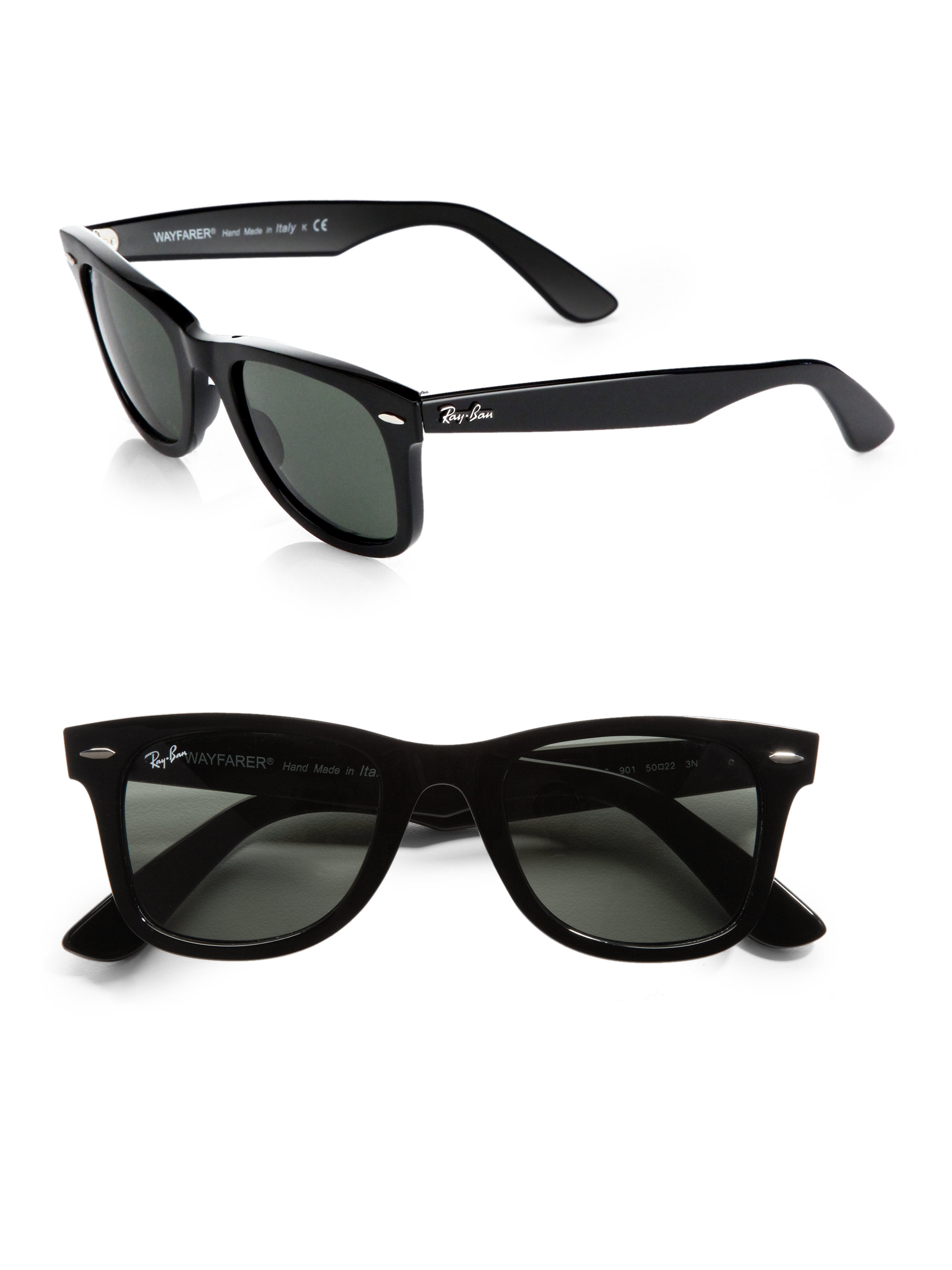Ray Ban Classic Square Wayfarer Sunglasses In Black Lyst