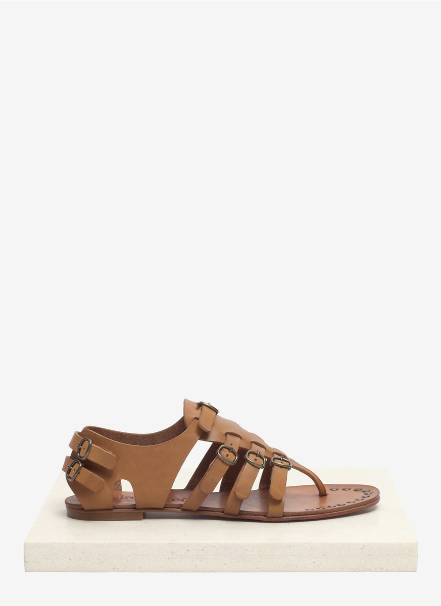 Lyst - Pedro Garcia Gladiator Thong Sandals in Brown