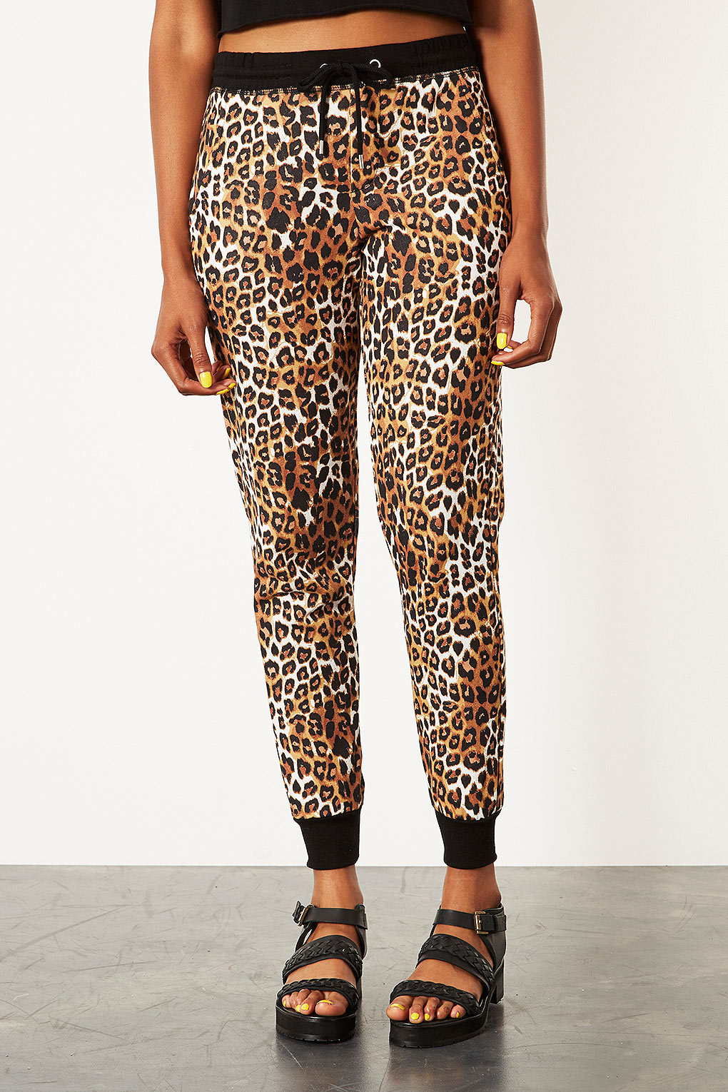 Topshop Animal Jogger in Brown | Lyst