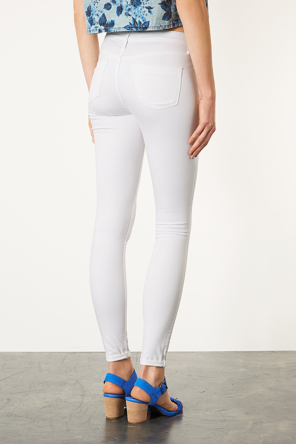 Topshop Leigh Jeans in White | Lyst