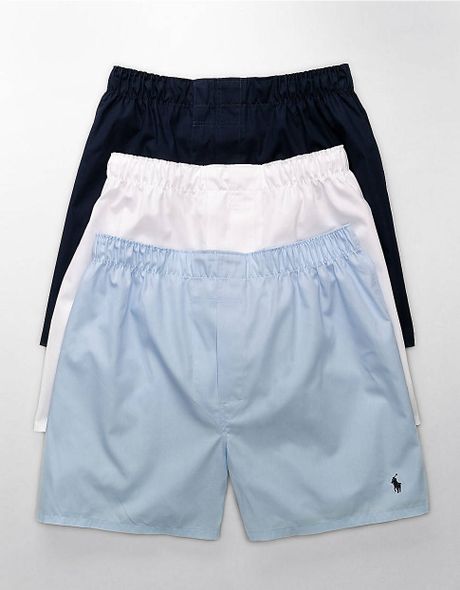 Polo Ralph Lauren 3-Pack Assorted Cotton Boxers in Blue for Men | Lyst