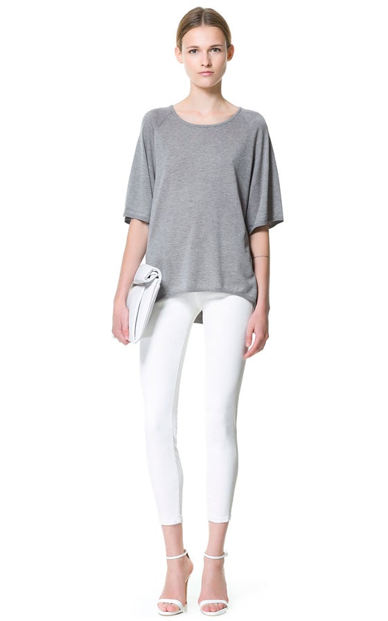 Zara Coated Jeans in White | Lyst