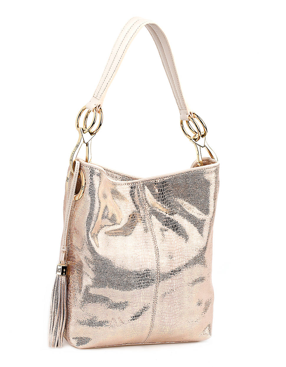 Lyst Jpk Paris Amsterdam Metallic Leather Bucket Bag In Gallery Previously Sold At Lord Taylor