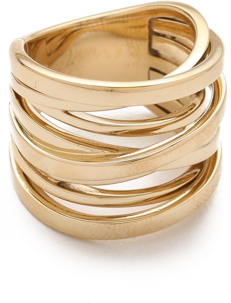 Michael Kors Large Intertwined Ring in Gold | Lyst