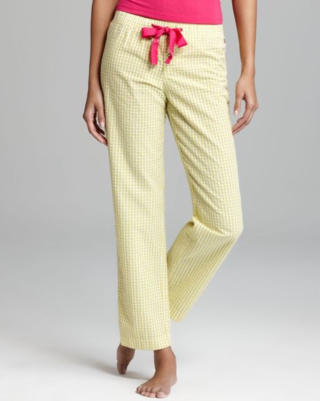 Juicy Couture Pinup Gingham Pajama Pants in Yellow (lemon gingham) | Lyst