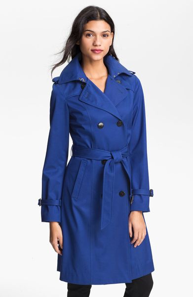 Dawn Levy Double Breasted Trench Coat in Blue (blue royal) | Lyst