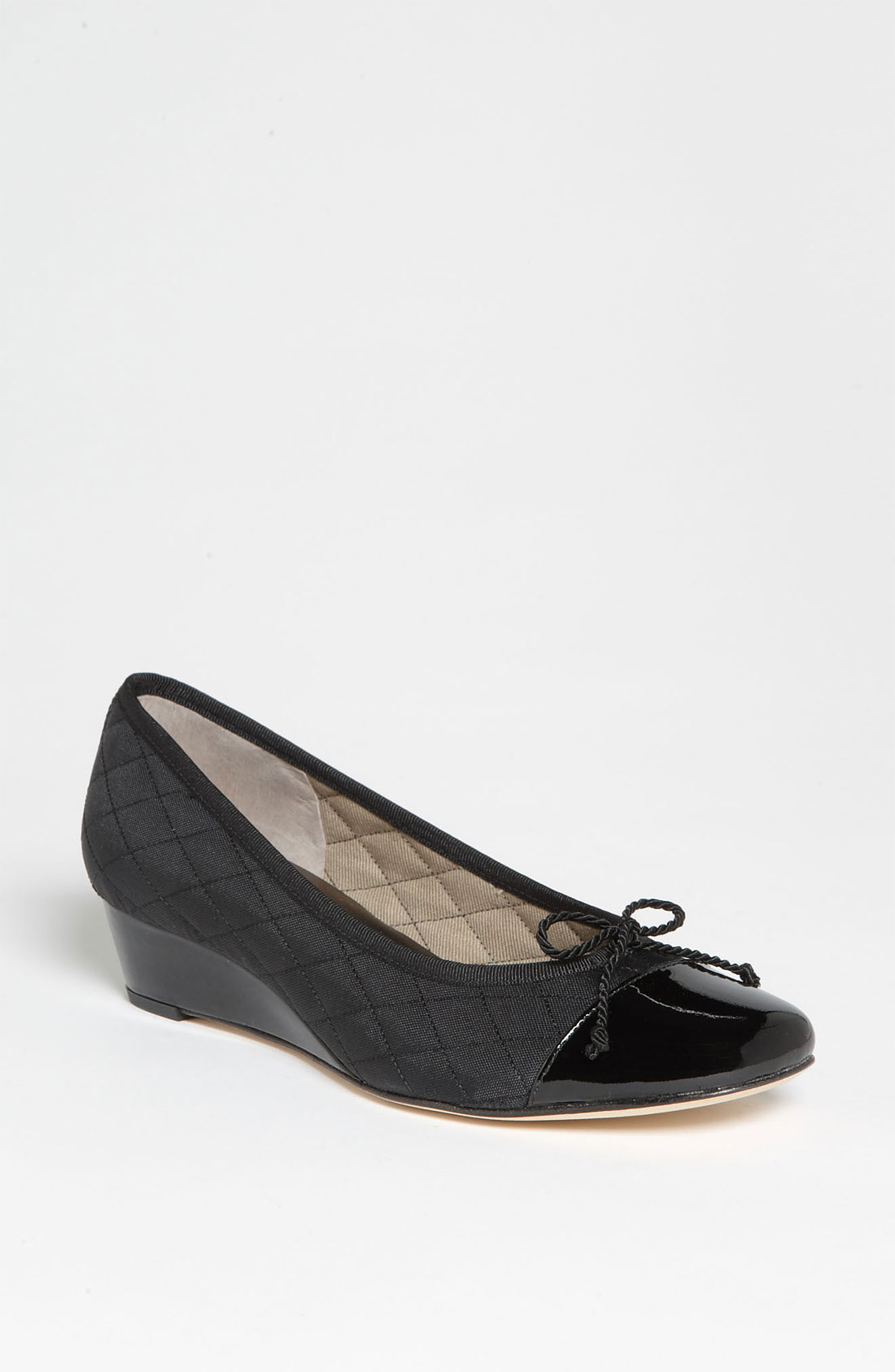 French Sole Deluxe Wedge Pump in Black (black nylon) | Lyst