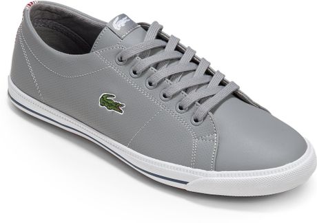 Lacoste Boys Leather Sneakers in Gray for Men (grey) | Lyst