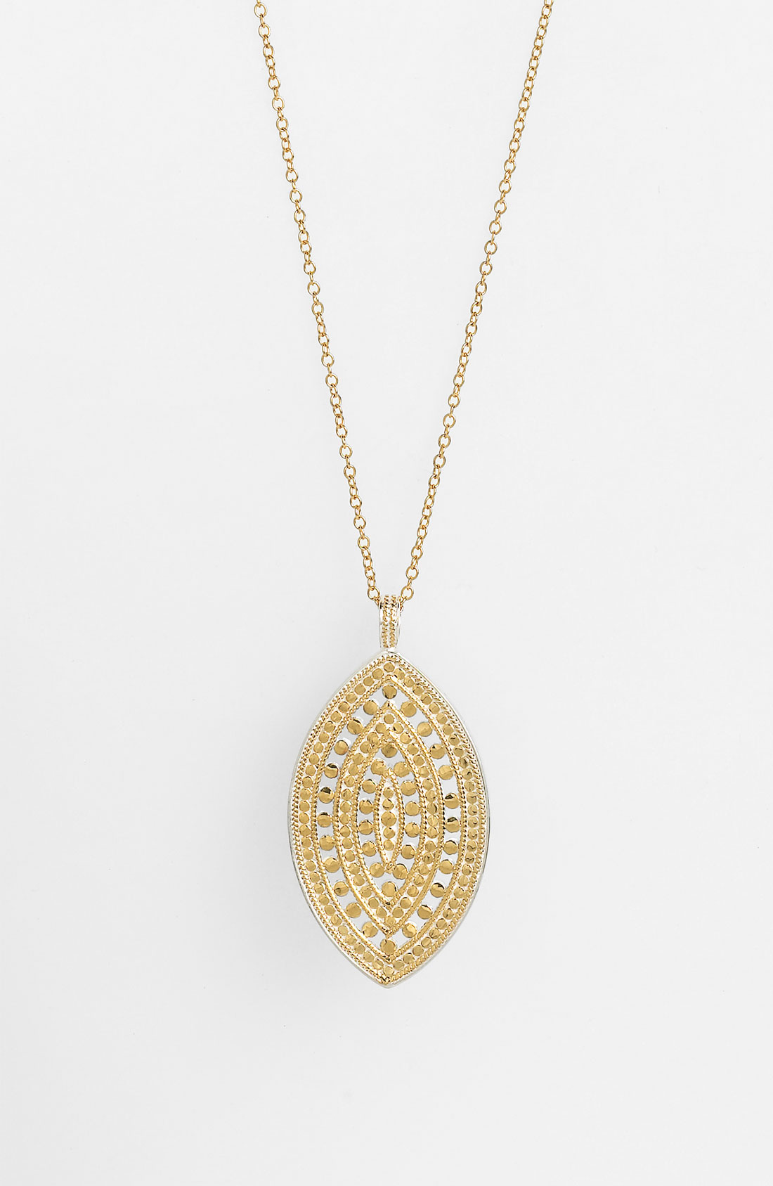 Anna Beck Lombok Long Leaf Pendant Necklace in Gold | Lyst