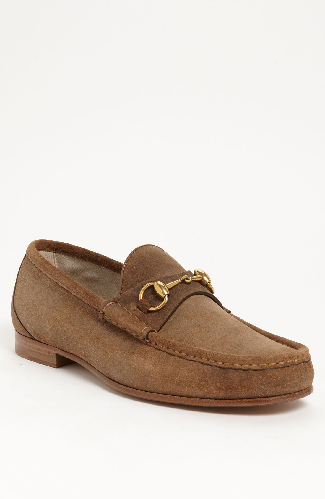 Gucci Roos Suede Bit Loafer in Brown for Men | Lyst