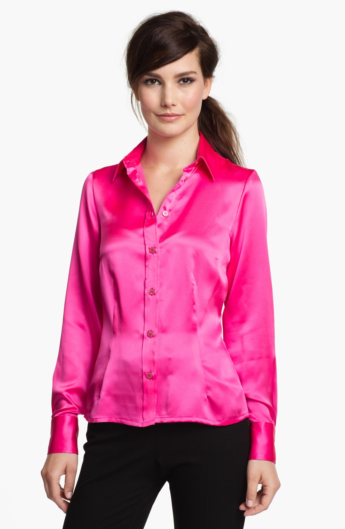 Silk Blouse | Silk blouse, Blouse, Satin blouses