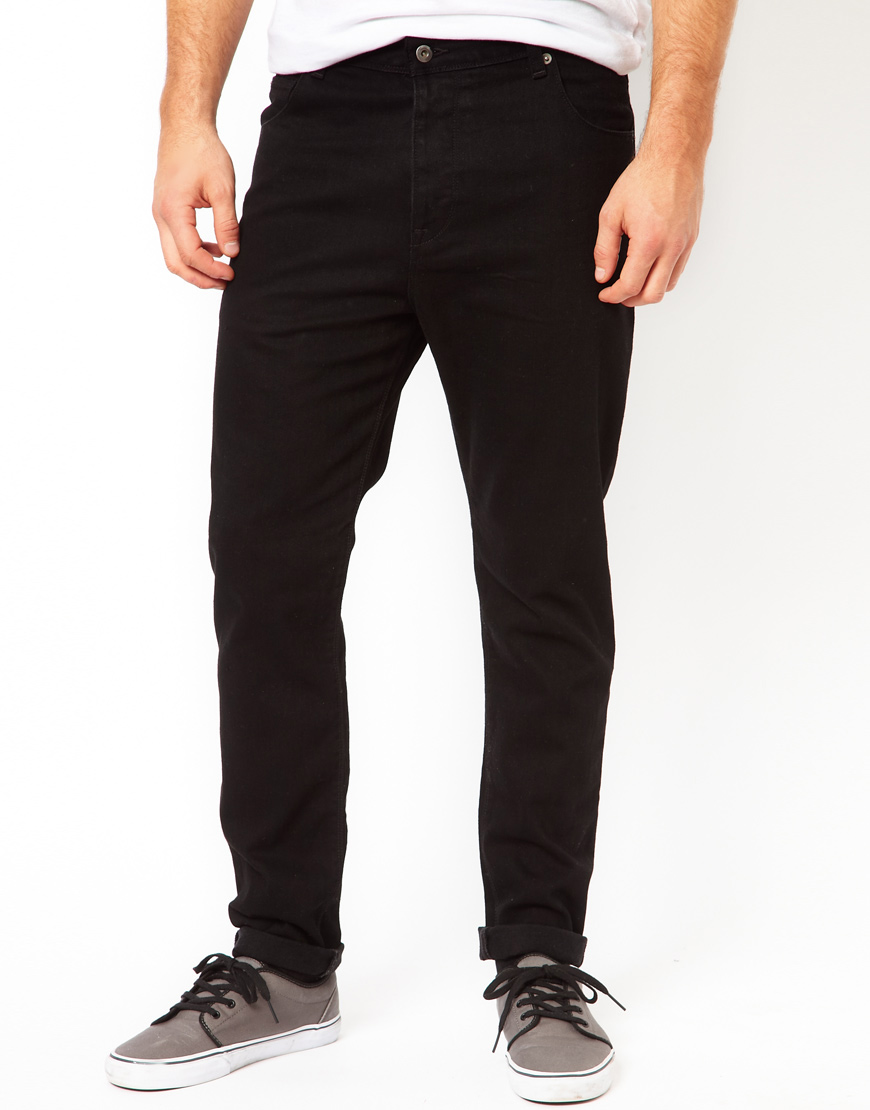 Asos Tapered Jeans In Black in Black for Men | Lyst