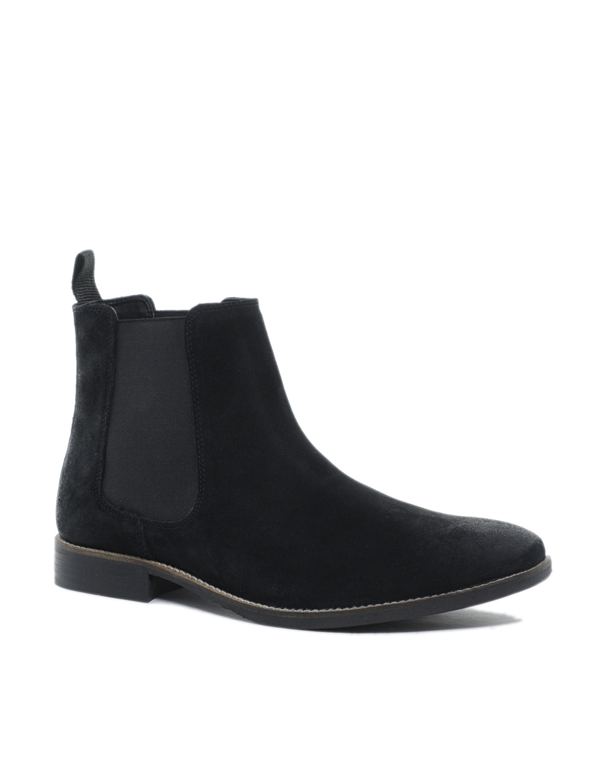 PUMA Asos Chelsea Boots in Suede in Black for Men - Lyst