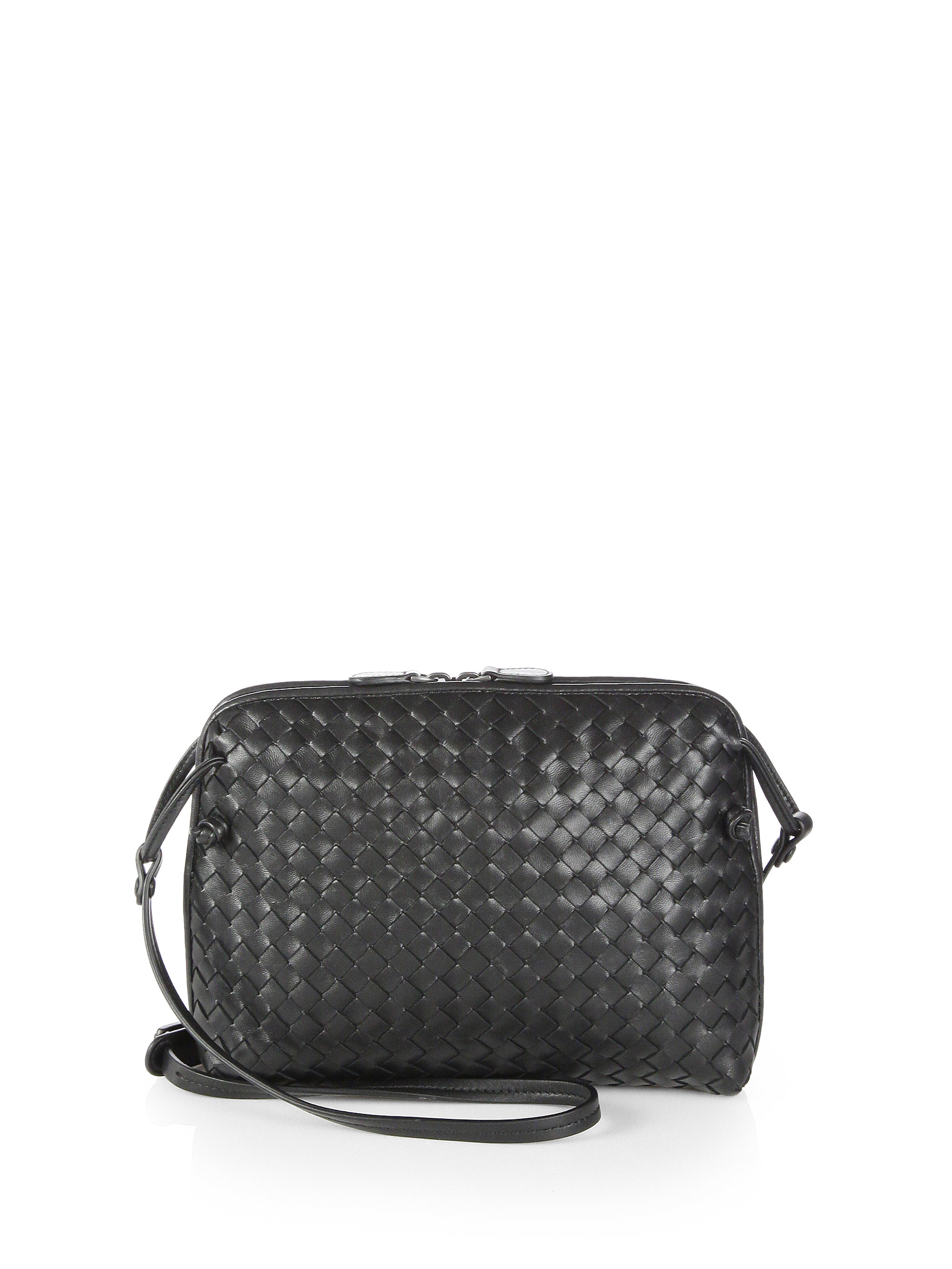 Lyst - Bottega Veneta Small Pillow Intrecciato Leather Crossbody Bag in ...