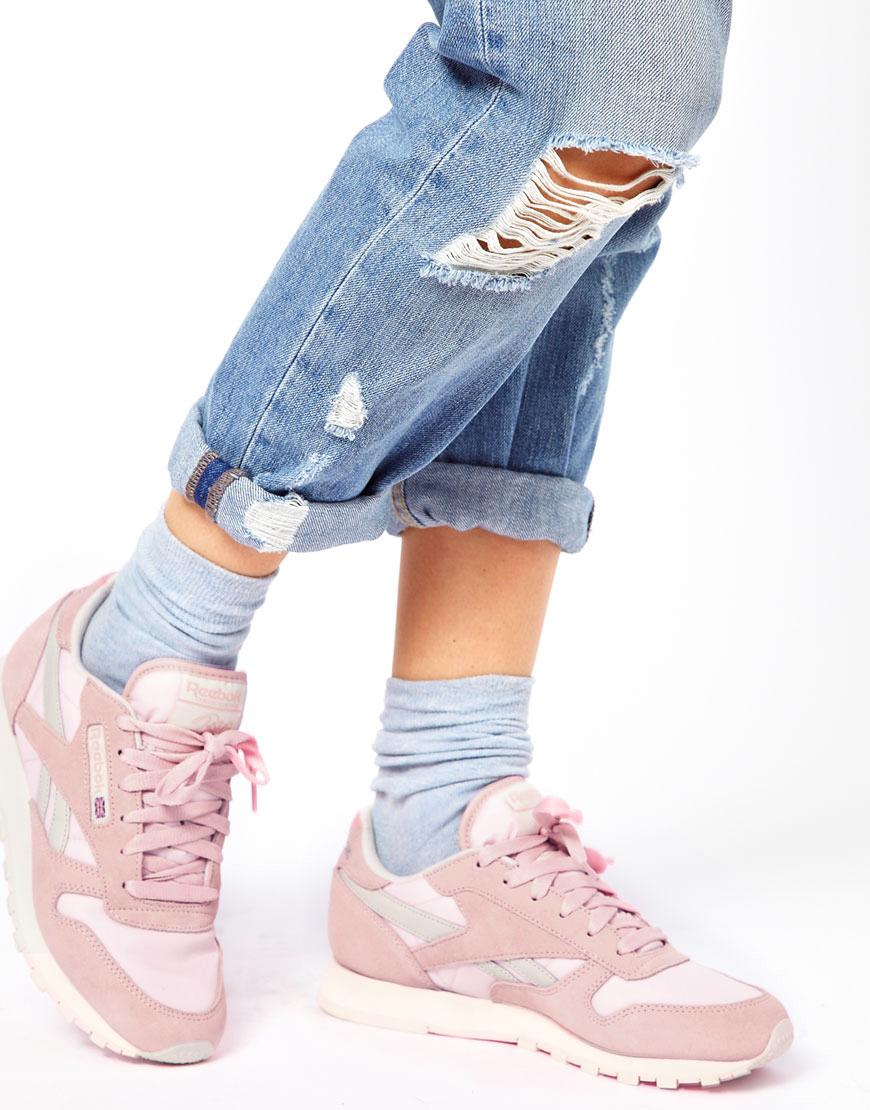 reebok pink trainers