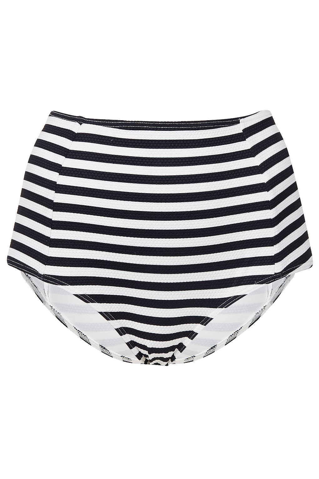 Lyst Navy High Waisted Bikini Pants in Blue