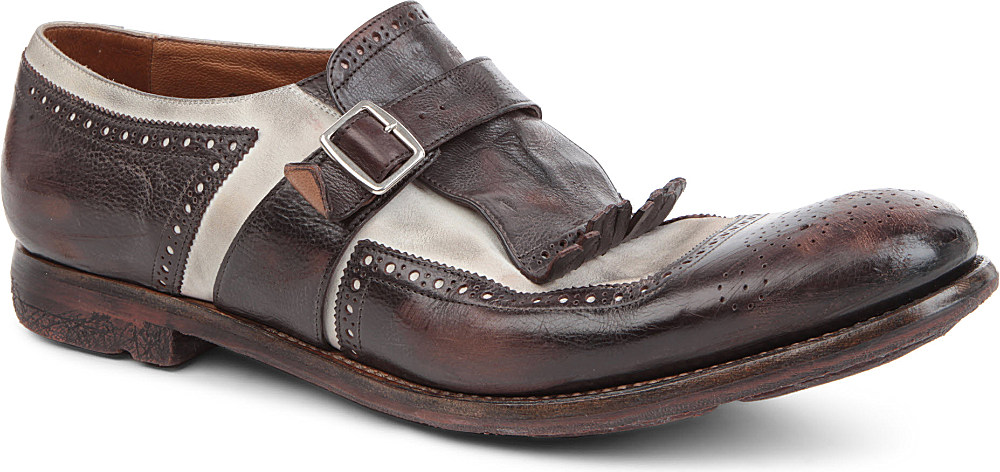 Church's Shanghai Fringe Monk Shoes in Brown for Men (brown/oth) | Lyst
