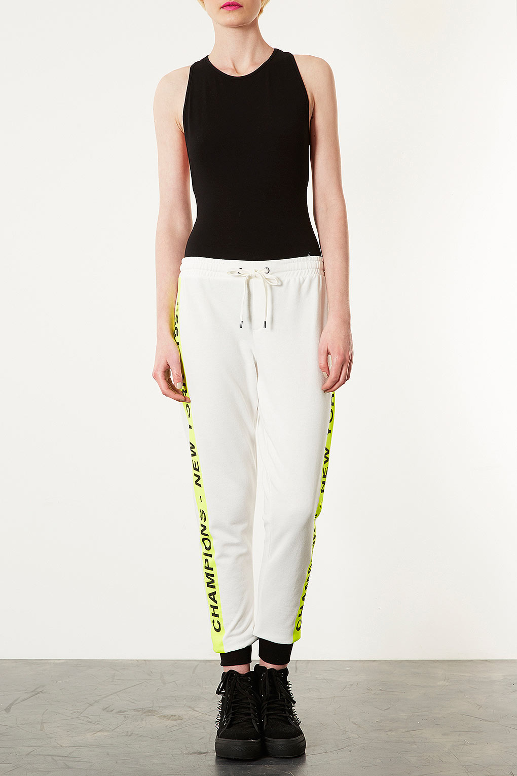 white joggers topshop