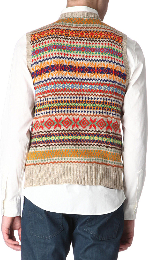 Ralph Lauren Fair Isle Tank Top in Natural for Men Lyst