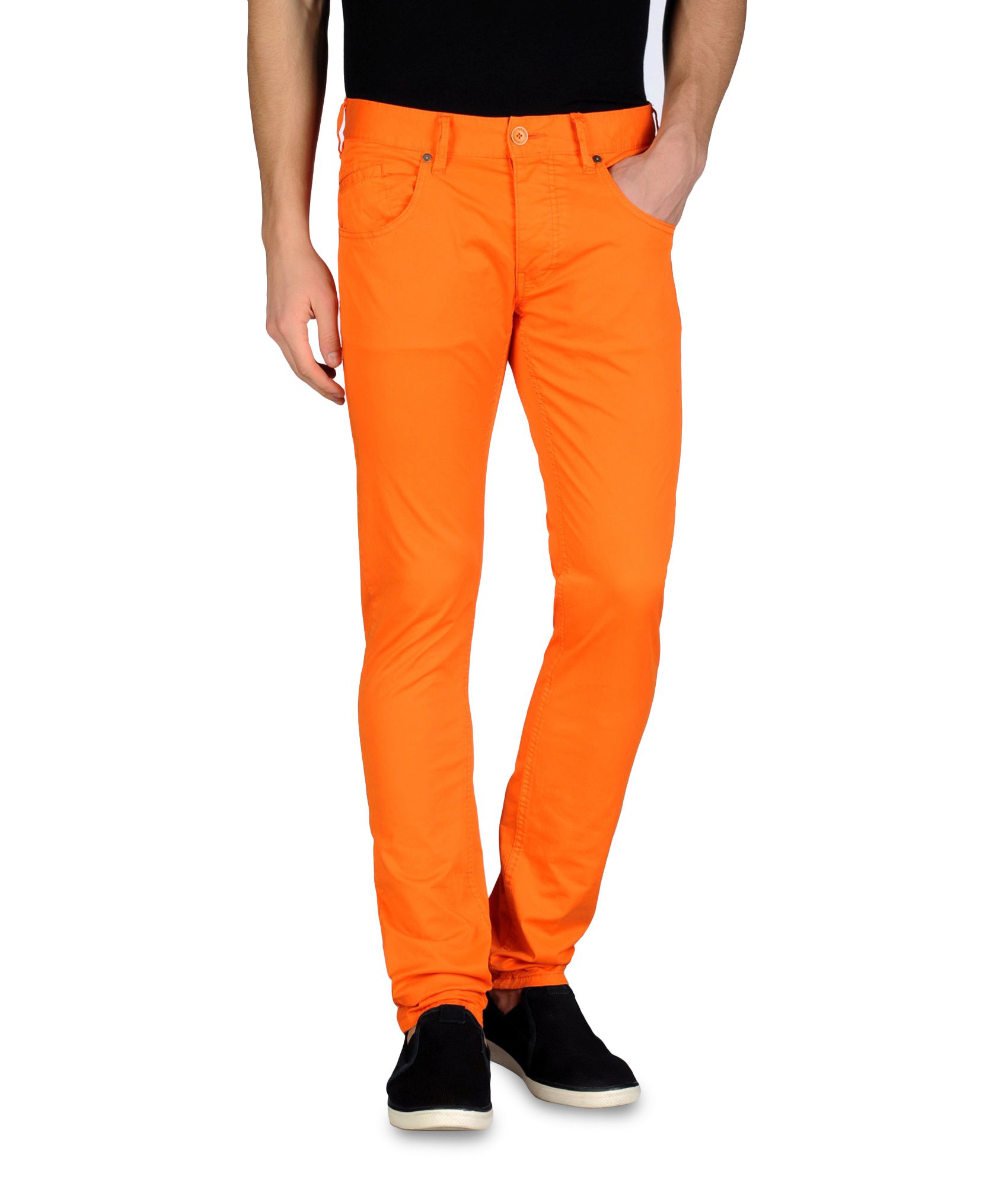 Armani Jeans 5 Pocket Slim Fit Jeans in Orange for Men | Lyst