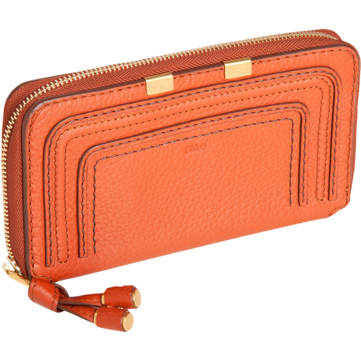 Chlo Marcie Long Zip Around Wallet in Pink (whisky) | Lyst