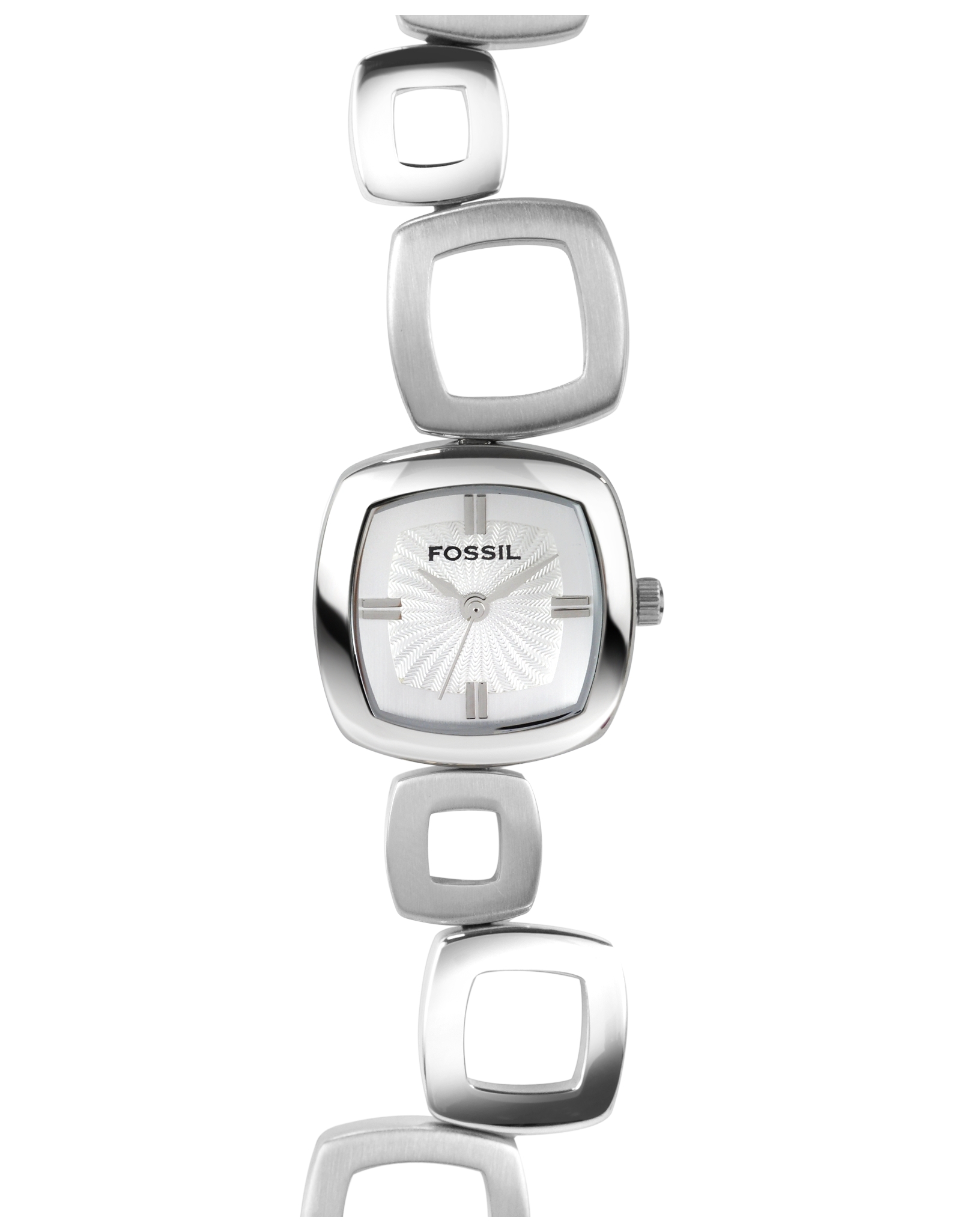 Lyst Fossil Square Link Bracelet Watch In Metallic Gallery