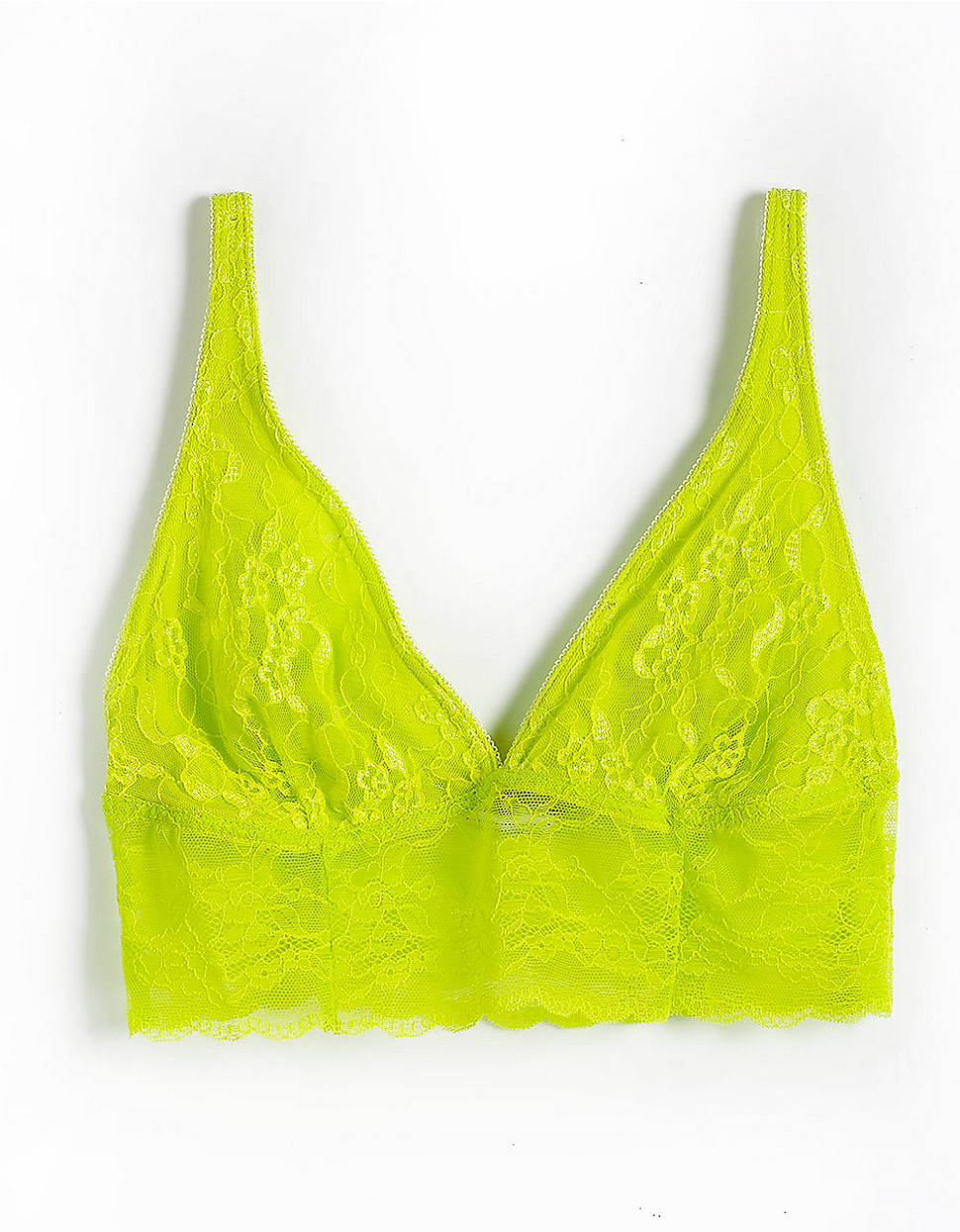 Guess Cropped Lace Bralette in Green - Lyst