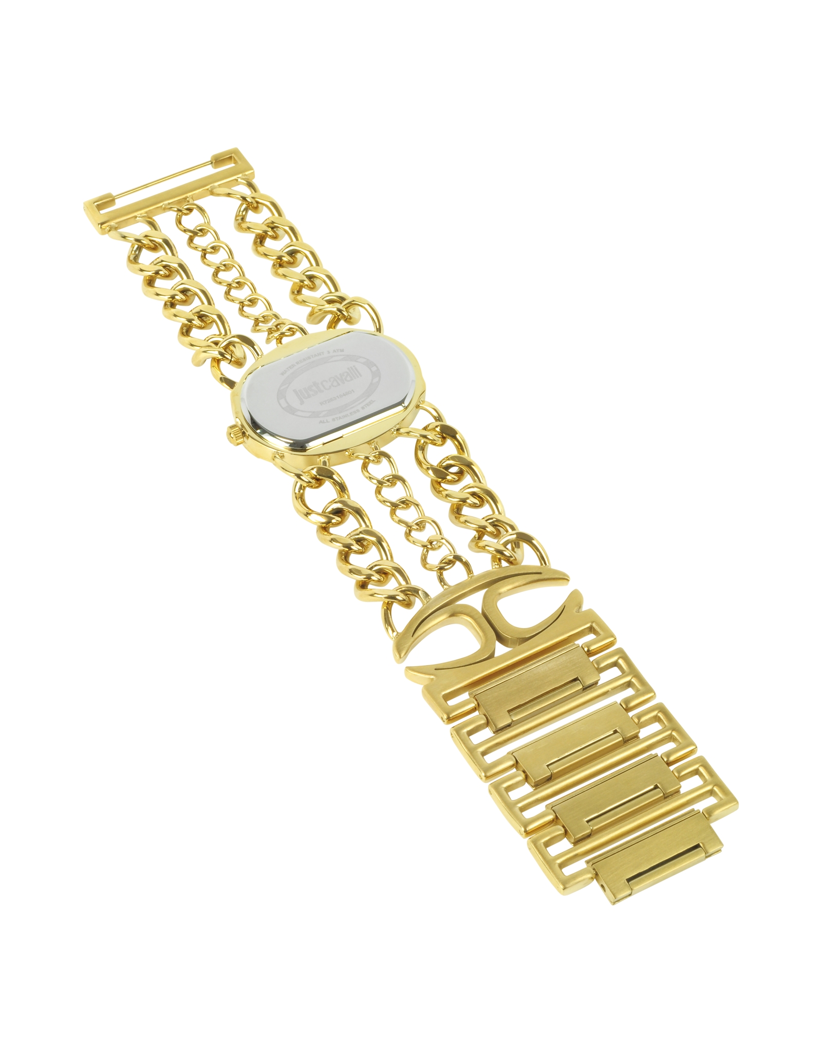 Just cavalli Trinity Collection Chain Bracelet Watch in Silver Lyst
