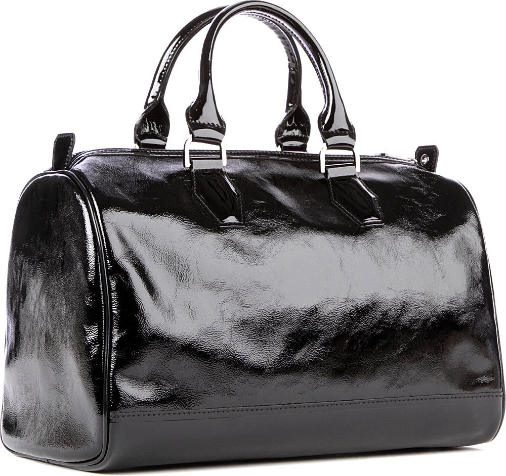 Longchamp Légende Verni Patent Duffle Bag in Black - Lyst