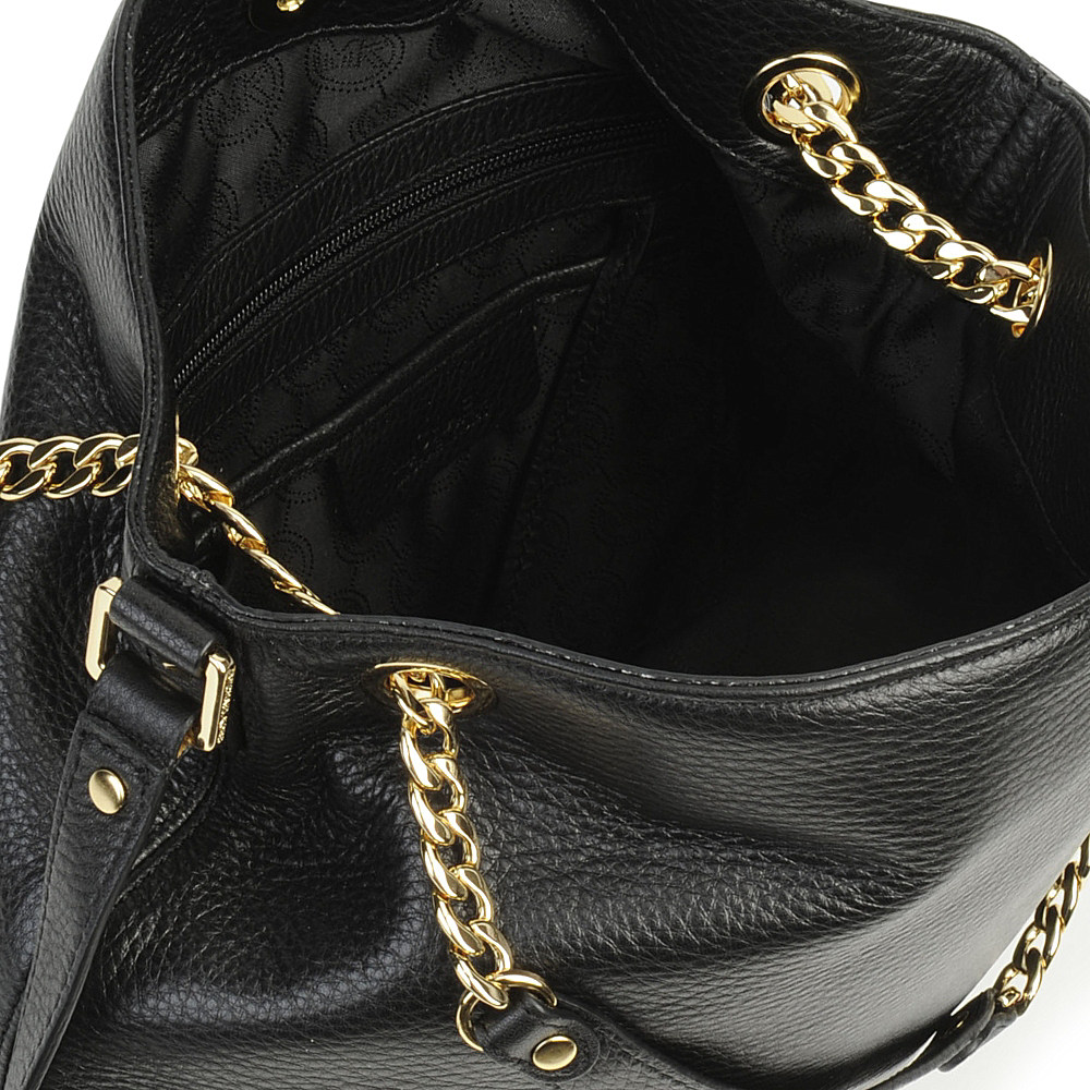 Michael Kors Black Bag With Gold Chain | semashow.com