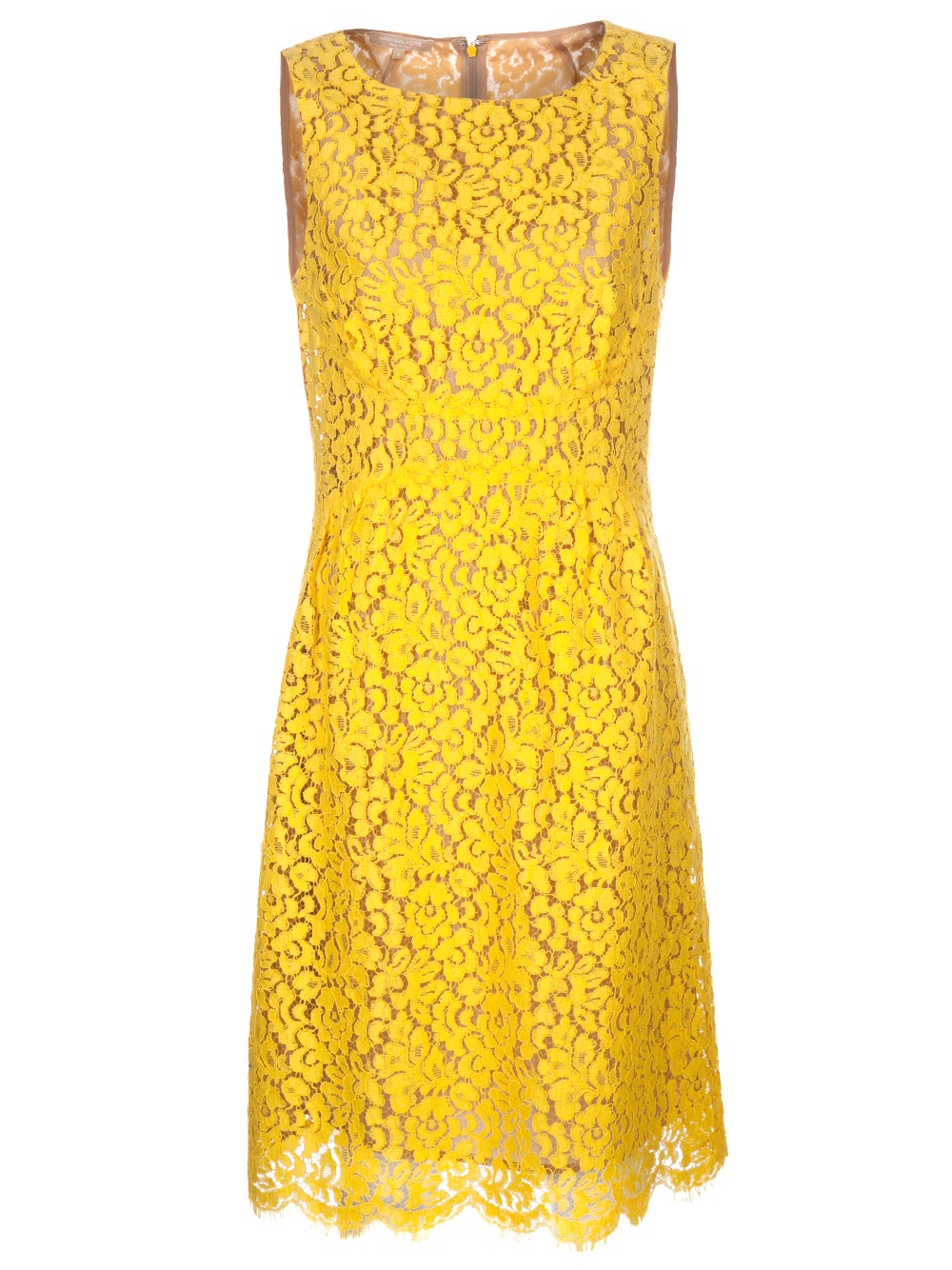 Lyst - Michael Kors Floral Lace Shift Dress in Yellow