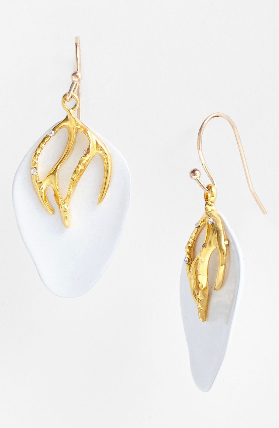 Alexis Bittar Miss Havisham Liquid Gold Drop Earrings in White (gold ...