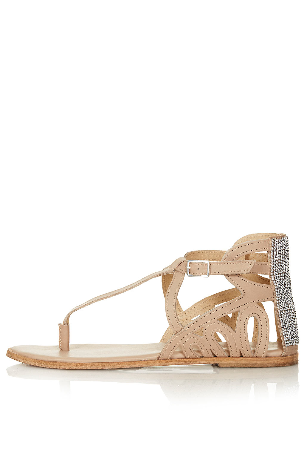 topshop gold flat sandals