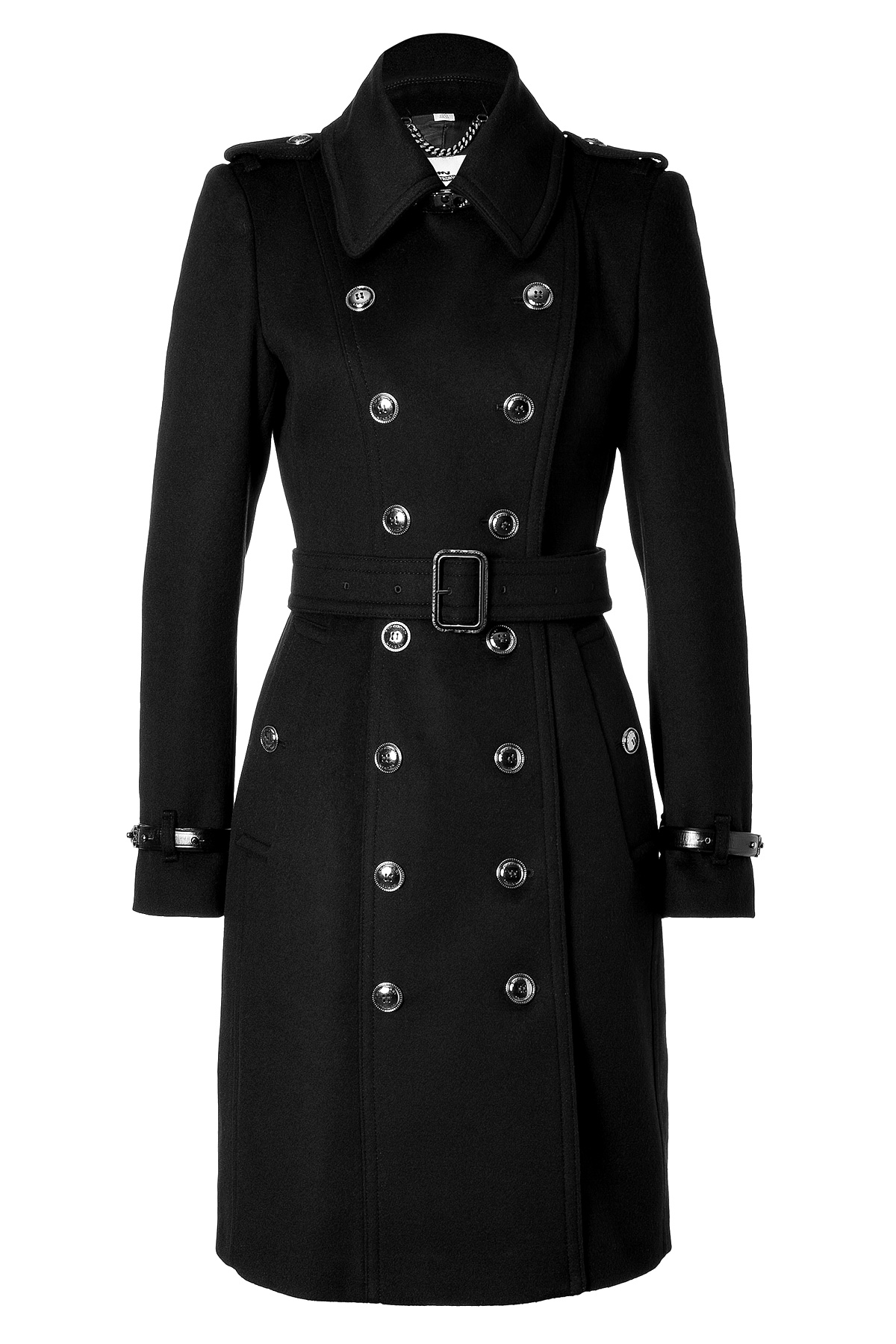 Lyst - Burberry Wool Cashmere Duncannon Coat in Black