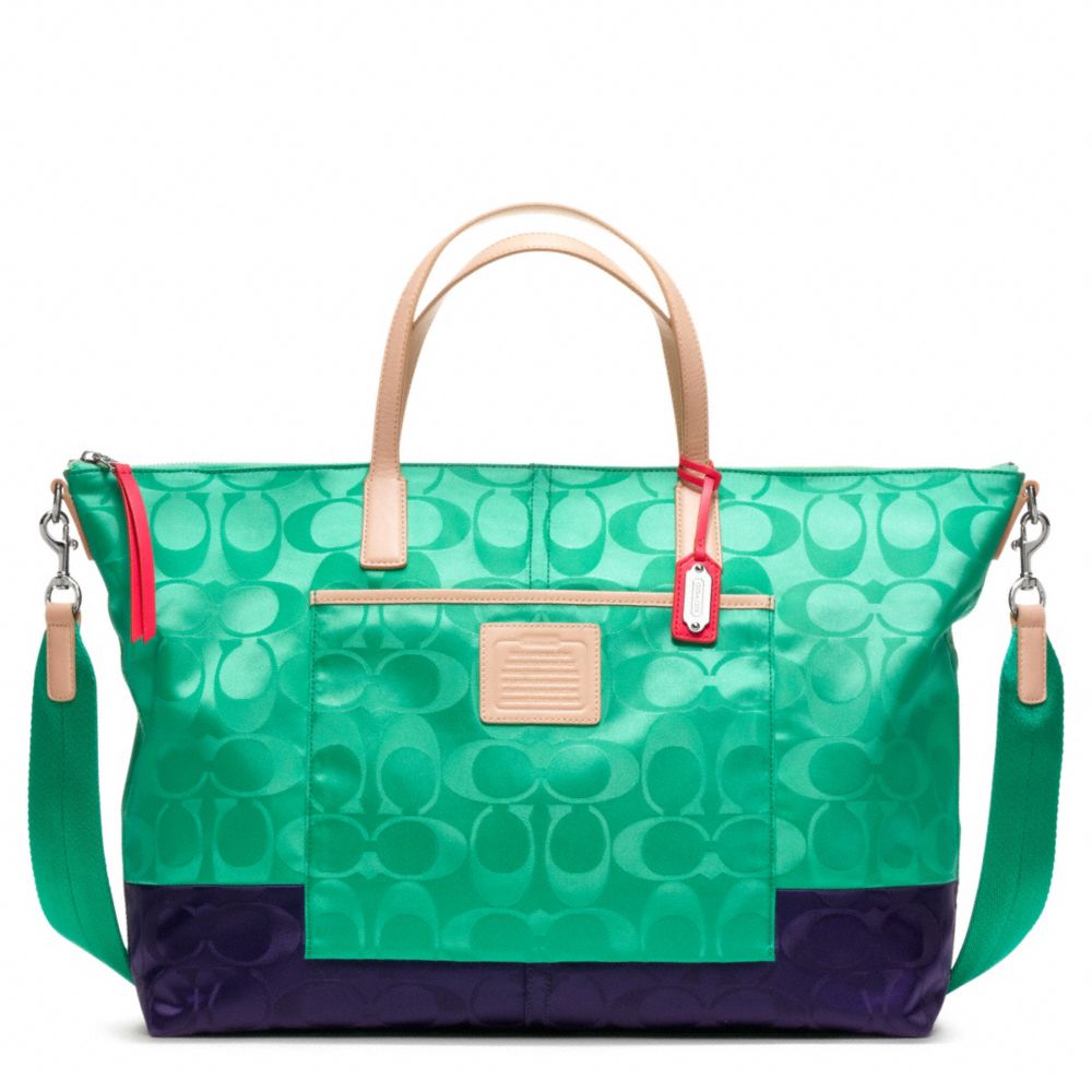 Lyst Coach Legacy Weekend Signature Colorblock Nylon Weekender Gallery