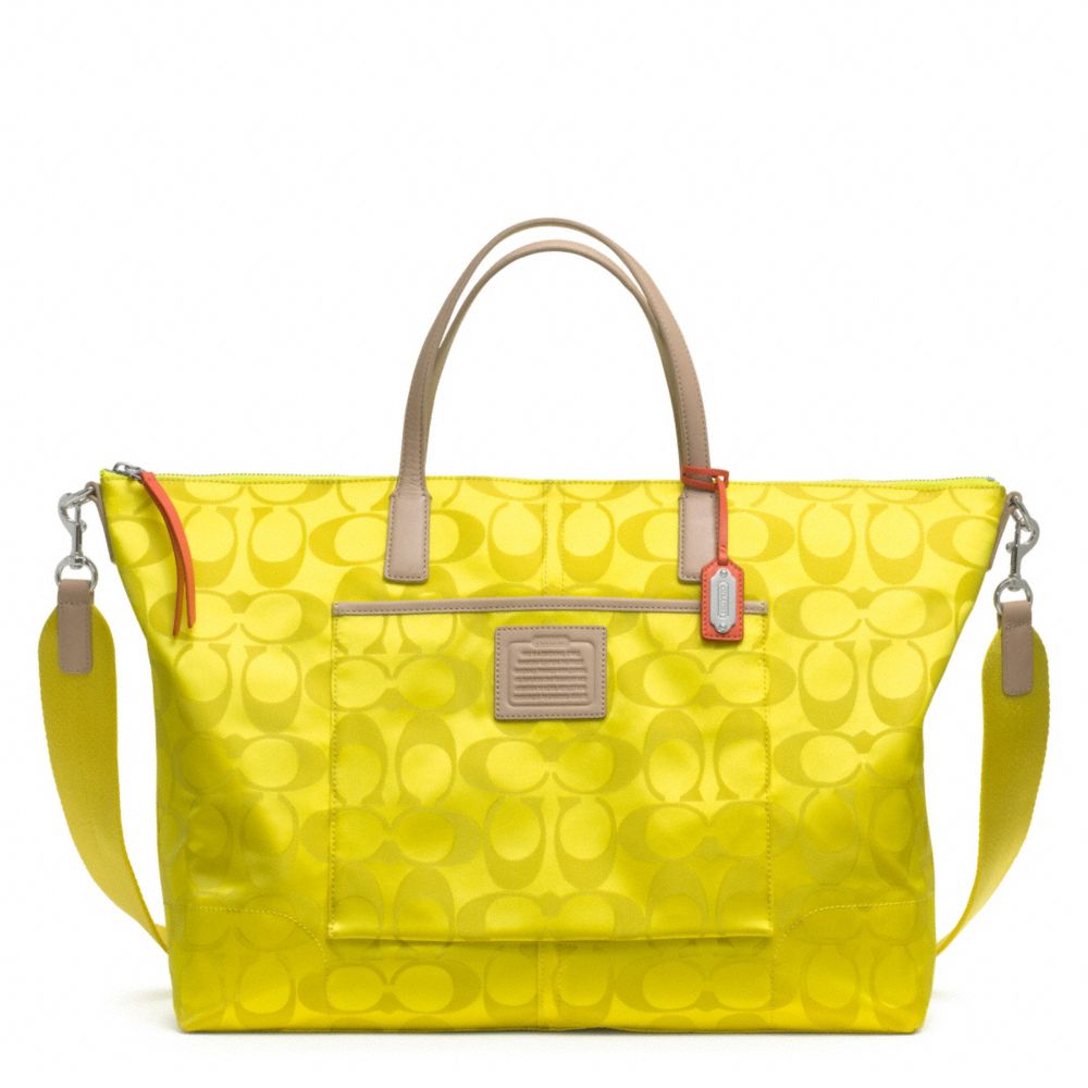 Lyst - Coach Legacy Weekend Signature Nylon Weekender Tote in Yellow