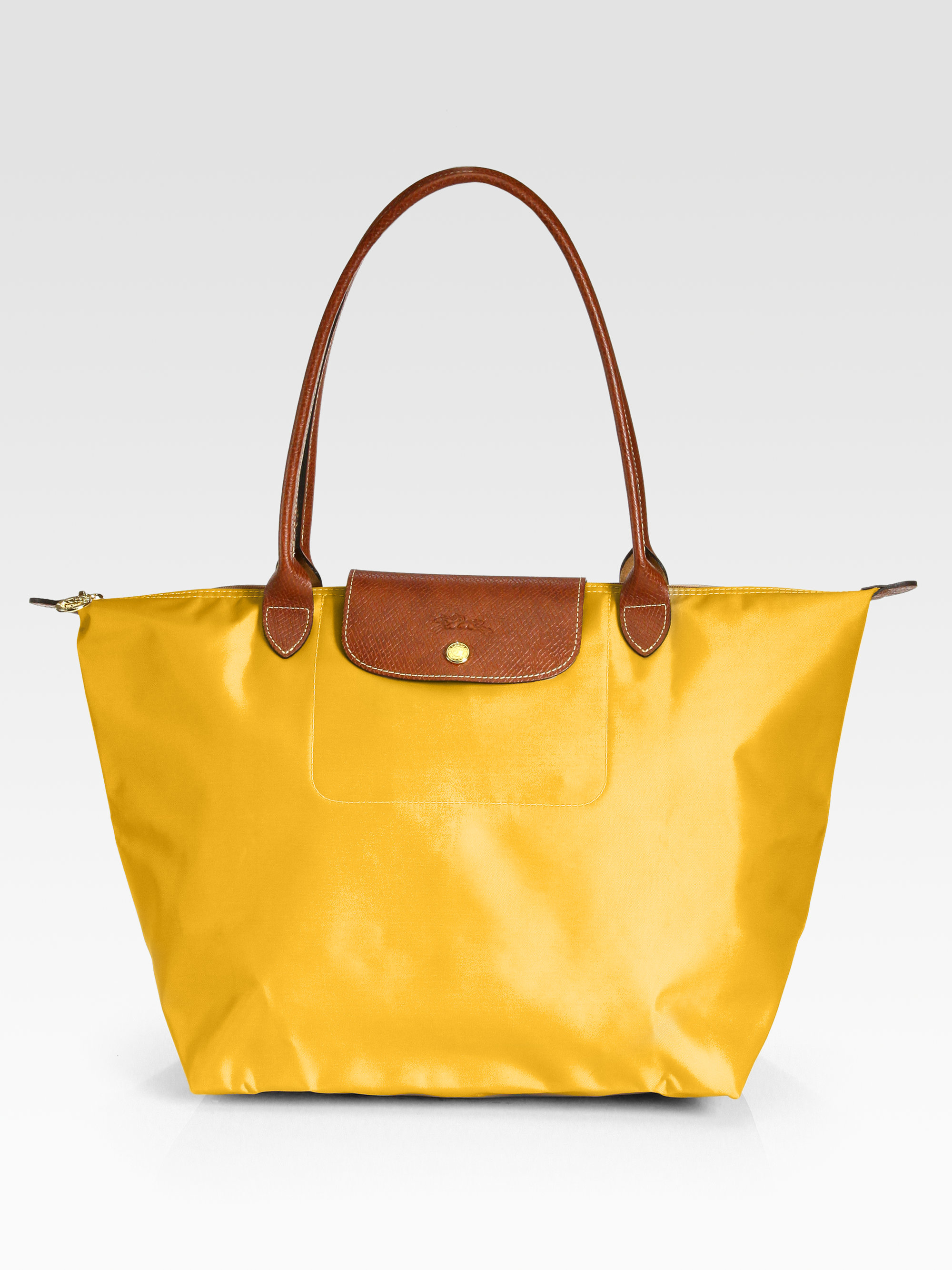 Longchamp Le Pliage Large Shoulder Tote in Yellow (sunshine) | Lyst