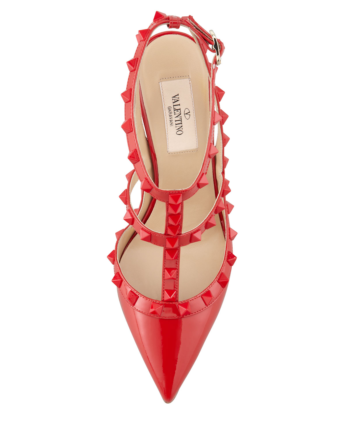 valentino rockstud patent sandals