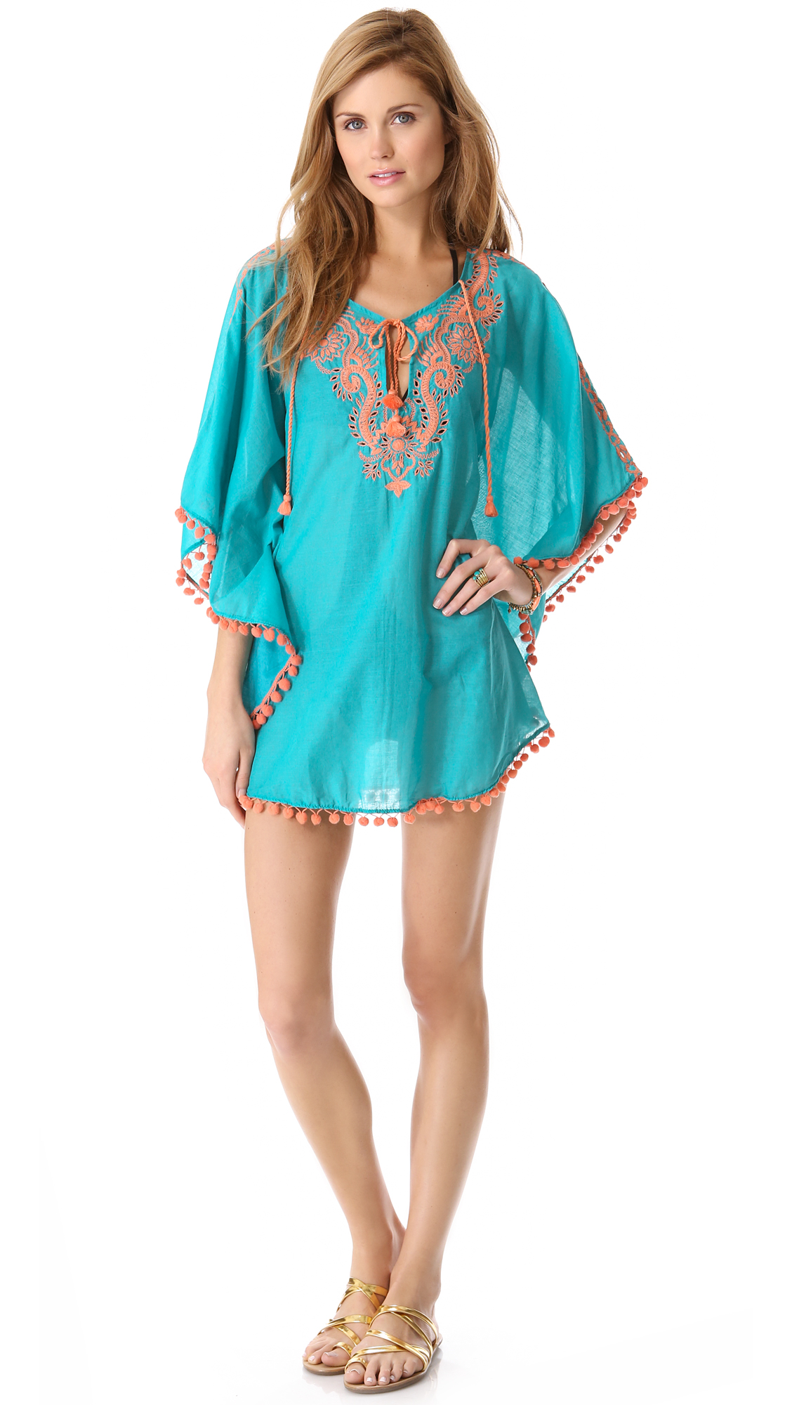 Ondademar Folkloric Cover Up in Blue | Lyst